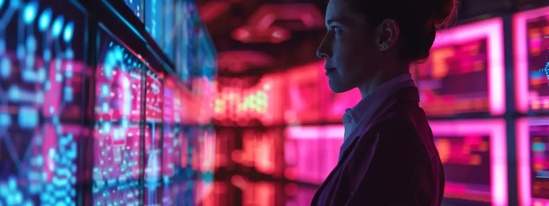 a person using advanced ai technology to enhance customer service and engagement.